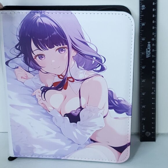 waifu card binder CLOKORIA for Girls Gifts,440 Cards Collectible Trading Card Holder Case with 55 Sleeves, 4 Pocket for TCG Game Cards Collection Sports Trading Cards Collector Album (Sakura cat) : Toys Waifu Card Binder Reluctant Card